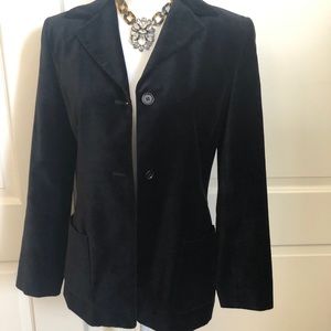 Ann Taylor Loft Black Velvet Blazer Size 2